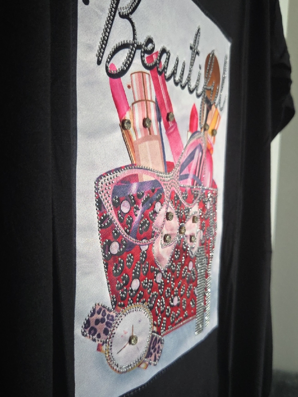 Bling Graphic Womens Tunic Top - Picture 3 of 3